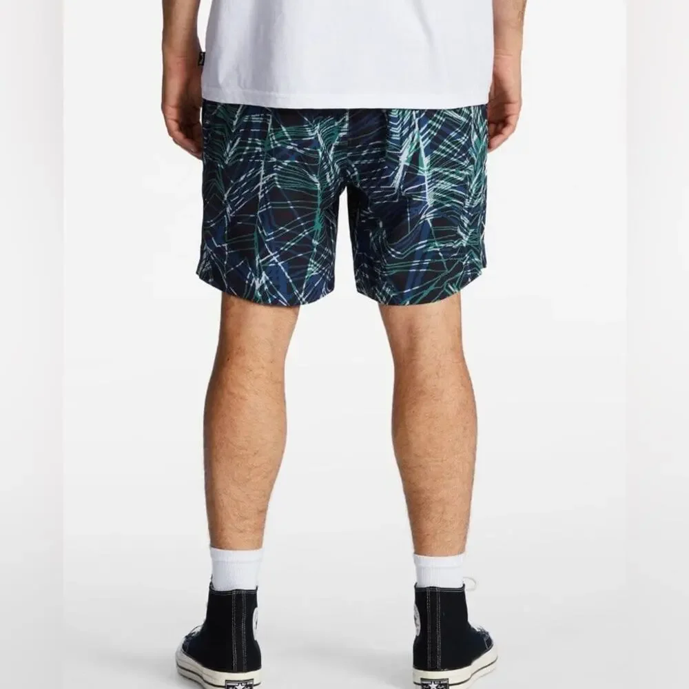 NEW Billabong Surftrek Elastic Waist Hybrid Shorts Swim Trunks,Casual Stretch M